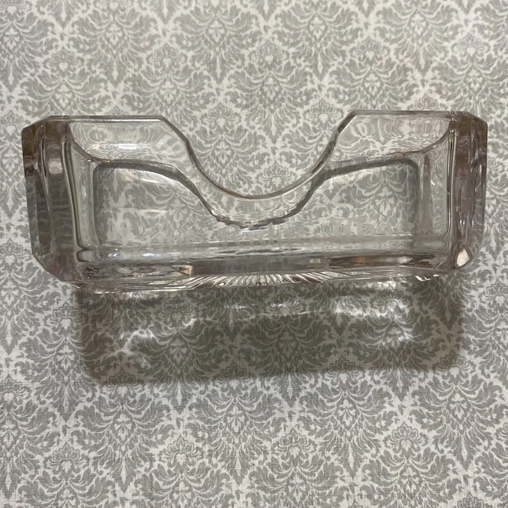 Clear Glass Antique EAPG Toothpick Match Holder!